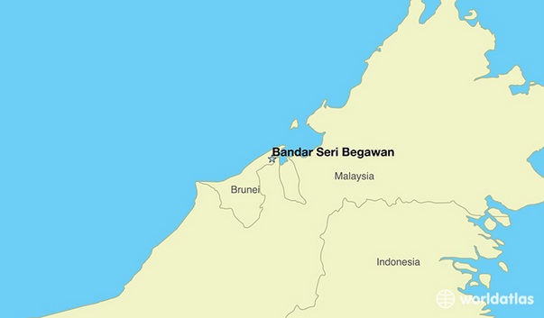 dimanakah letak posisi brunei darussalam